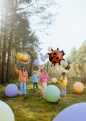 Ballon en aluminium Soleil, 90 cm, mélange de couleurs