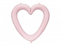 Ballon en aluminium Cadre photo Cœur, 86x83.5 cm, rose vif