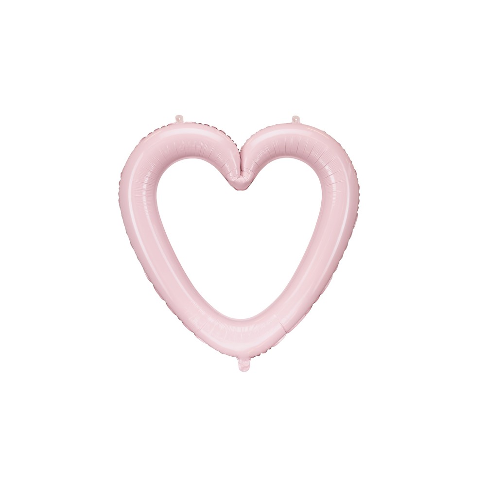 Ballon en aluminium Cadre photo Cœur, 86x83.5 cm, rose vif