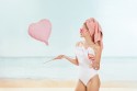 Ballon Mylar Coeur, 45cm, rose vif