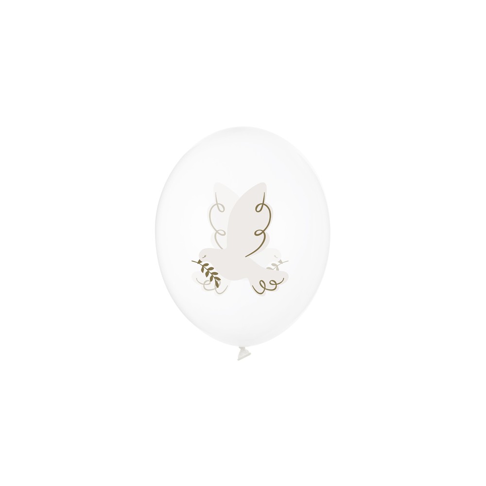 Ballons 30 cm, Colombe, Crystal Clear