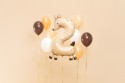 Ballon Mylar Chiffre 2 - Chevreuil, 65x102 cm, mélange de couleurs