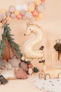 Ballon Mylar Chiffre 2 - Chevreuil, 65x102 cm, mélange de couleurs
