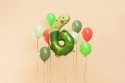 Ballon Mylar Chiffre 6 - Tortue, 75x96 cm, mélange de couleurs