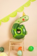 Ballon Mylar Chiffre 6 - Tortue, 75x96 cm, mélange de couleurs