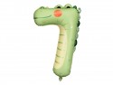 Ballon Mylar Chiffre - Crocodile, 56x85 cm, mélange de couleurs