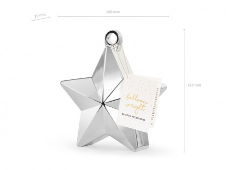 Poids ballon Coeurs, argent