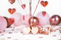 Poids ballon Coeurs, or rose