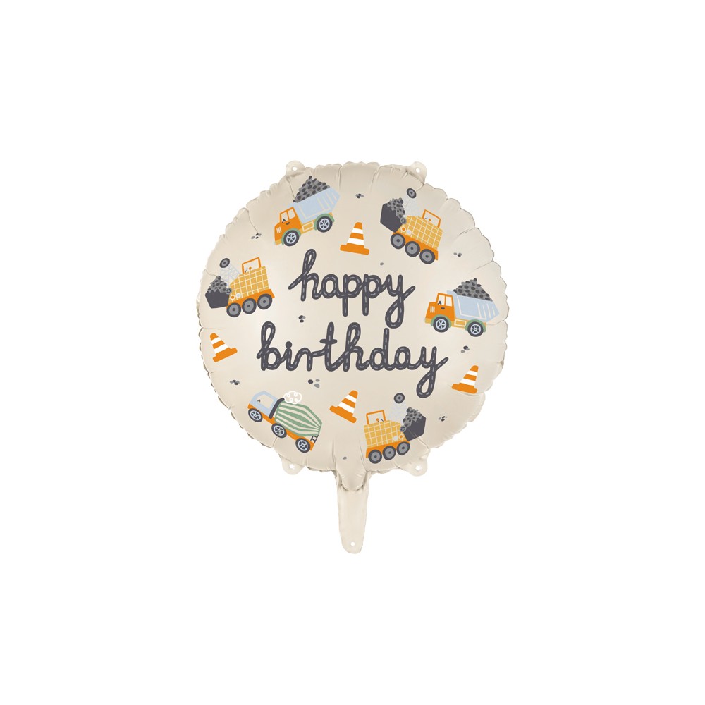 Ballon en aluminium Véhicules de chantier, 45 cm, mélange