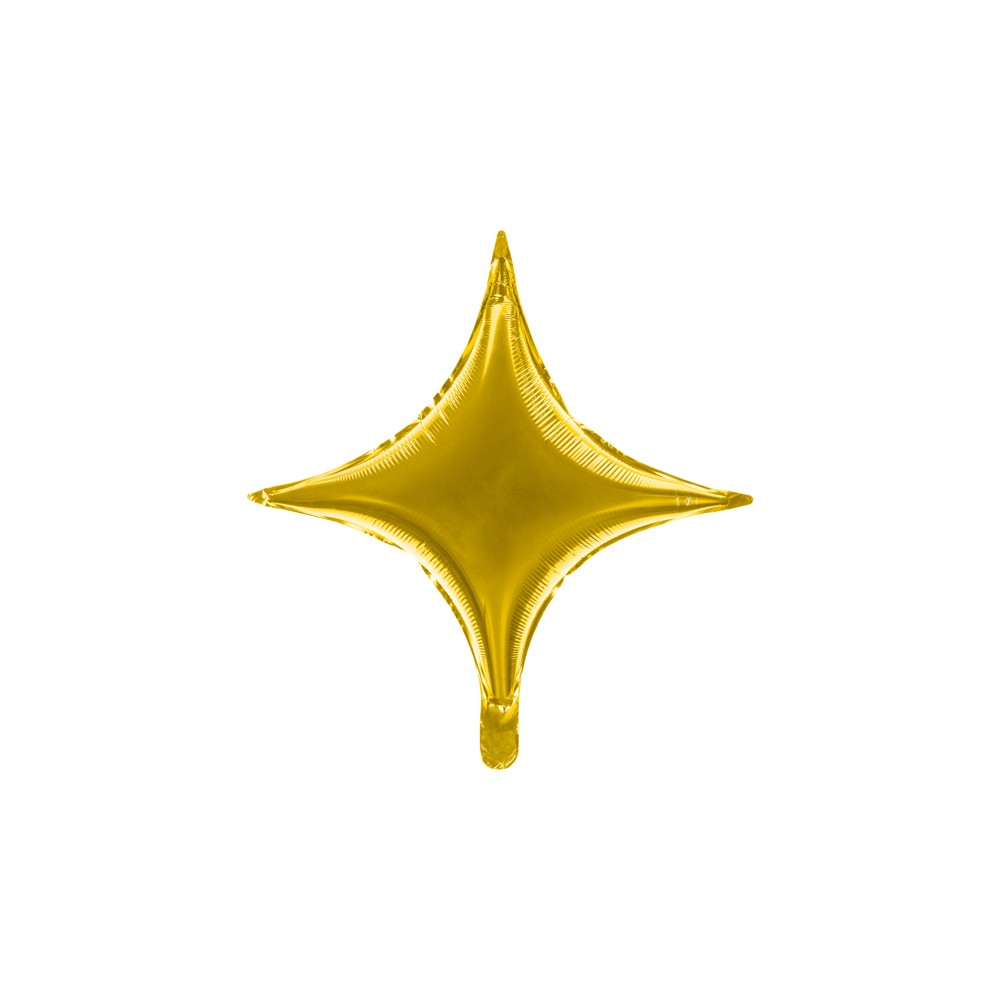 Ballon en Mylar étoile a 4 branches, 45 cm, or
