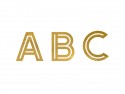 Autocollants Alphabet, 4 cm, or