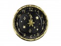 Assiettes en carton Horloge, 18 cm, mix