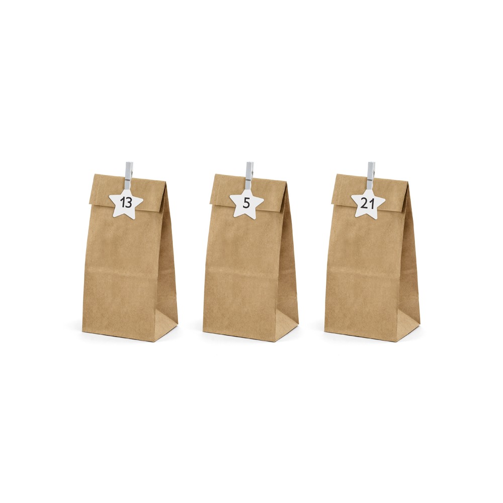 Calendrier de l'Avent Sachets, papier kraft