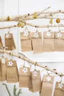 Calendrier de l'Avent Sachets, papier kraft