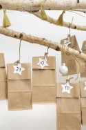 Calendrier de l'Avent Sachets, papier kraft