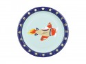 Assiettes d'anniversaire Avion, 18x18 cm, mix