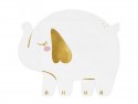 Serviettes de table Eléphant, 16x13.5 cm, blanc