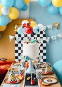 Assiettes d'anniversaire Roue, 26.5x18 cm, mélange de couleurs
