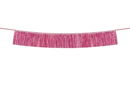 Guirlande de franges, rose