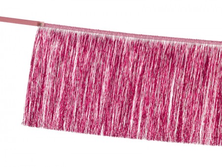 Guirlande de franges, rose