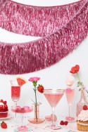 Guirlande de franges, rose