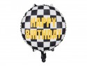 Ballon en aluminium Drapeau à damier, 45 cm, mélange de couleurs