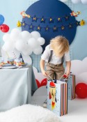 Bannière Anniversaire Avions, 2,5 m, assortiment
