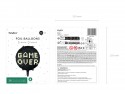 Ballon en aluminium aluminium Game over, 45 cm, noir