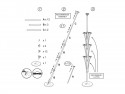 Support pour ballons, 160 cm