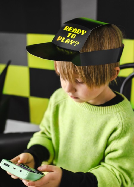 Chapeaux en papier Gamer,...