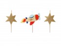 Bougies d'anniversaire avion, 4.5-5 cm, mix