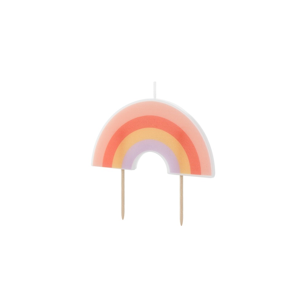 Bougie d'anniversaire Arc-en-ciel, 4.5 cm, noir
