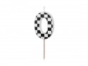 Bougie d'anniversaire Chiffre 0, 5.5 cm, noir