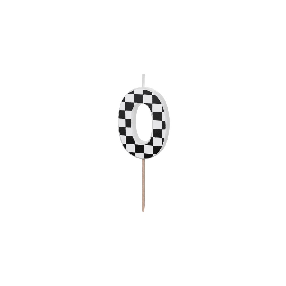 Bougie d'anniversaire Chiffre 0, 5.5 cm, noir