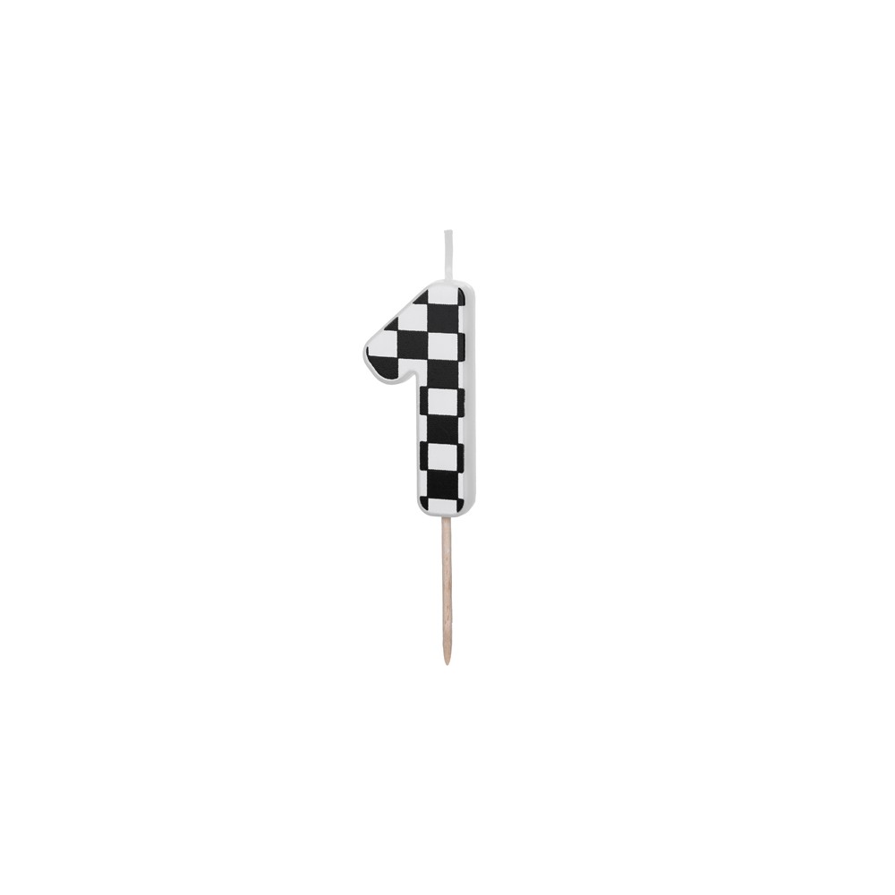Bougie d'anniversaire Chiffre 1, 5.5 cm, noir