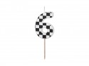 Bougie d'anniversaire Chiffre 6, 5.5 cm, noir