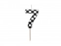 Bougie d'anniversaire Chiffre 7, 5.5 cm, noir