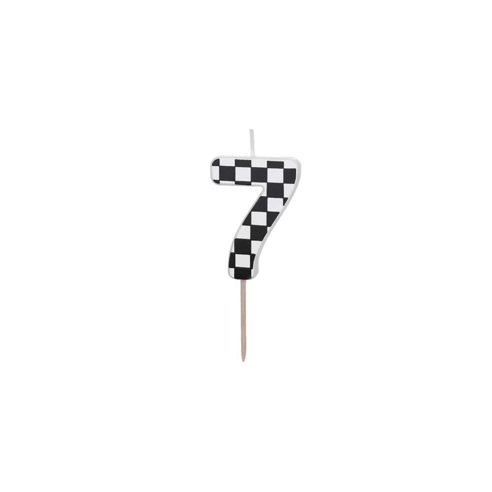 Bougie d'anniversaire Chiffre 7, 5.5 cm, noir
