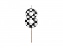 Bougie d'anniversaire Chiffre 8, 5.5 cm, noir