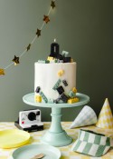 Bougie d'anniversaire Chiffre 0, 6 cm, noir
