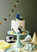 Bougie d'anniversaire Chiffre 2, 6 cm, bleu