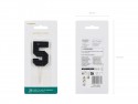 Bougie d'anniversaire Chiffre 5, 6 cm, noir