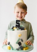 Bougie d'anniversaire Chiffre 5, 6 cm, noir