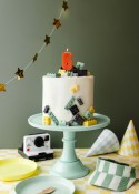 Bougie d'anniversaire Chiffre 6, 6 cm, rouge
