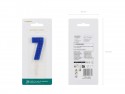 Bougie d'anniversaire Chiffre 7, 6 cm, bleu