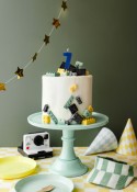 Bougie d'anniversaire Chiffre 7, 6 cm, bleu