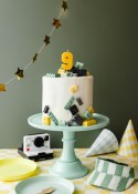 Bougie d'anniversaire Chiffre 9, 6 cm, jaune