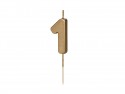 Bougie d'anniversaire Chiffre 1, 4.5 cm, or