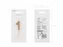 Bougie d'anniversaire Chiffre 1, 4.5 cm, or