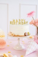 Bougies d'anniversaire Happy Birthday, 2.5 cm, or